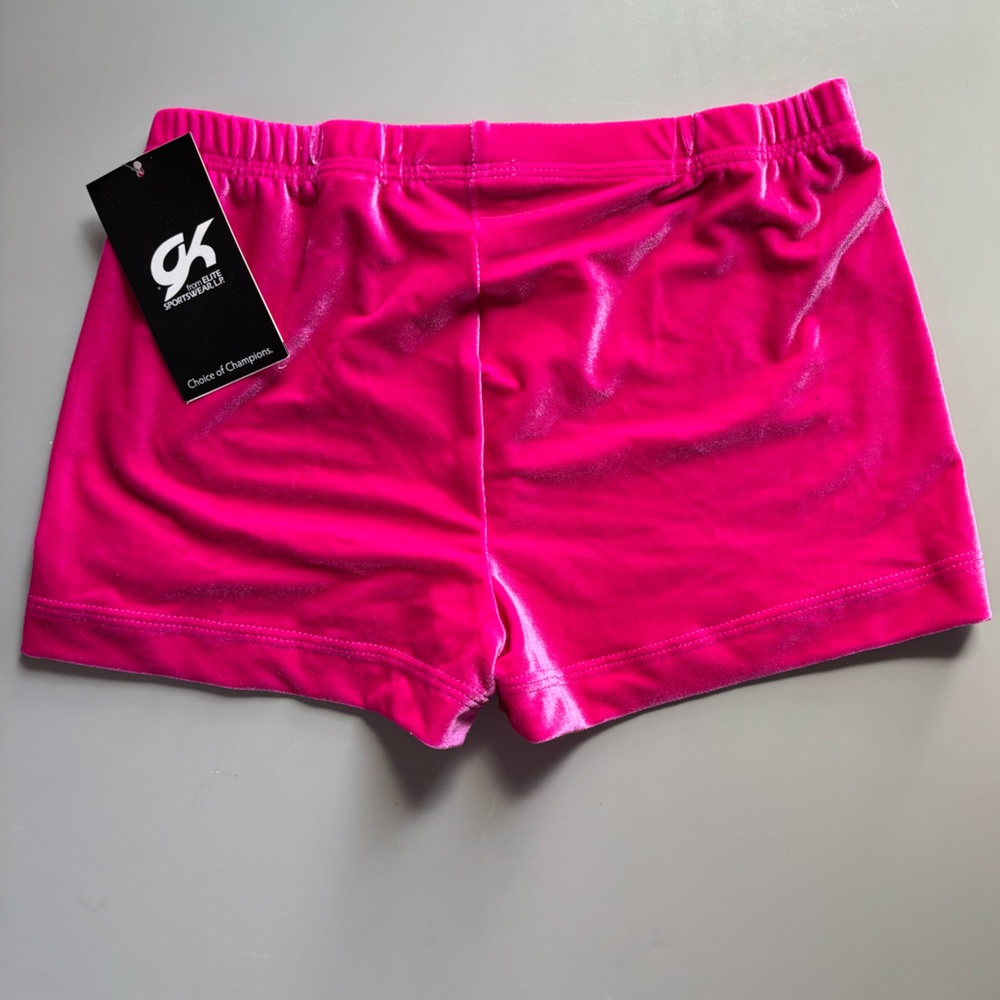 GK Elite Micro mini pink velvet shorts NWT Adult Large - Picture 2 of 2